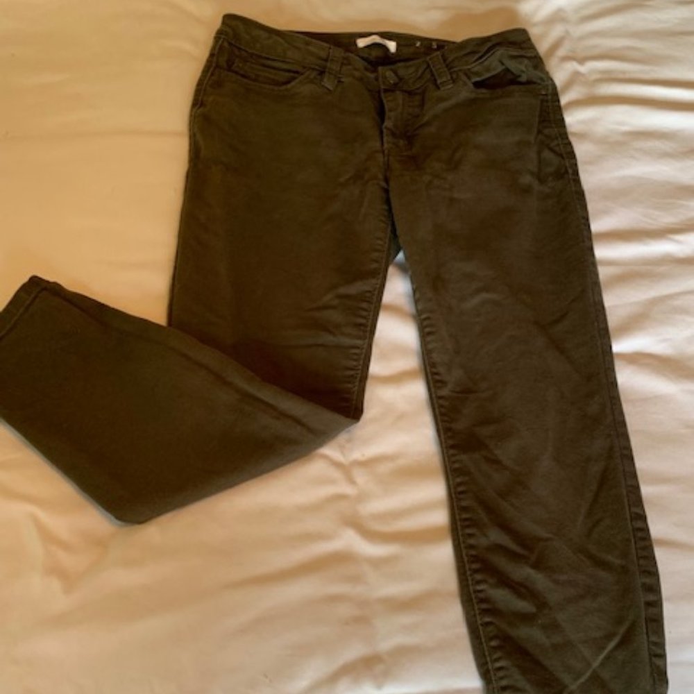 Olive Skinny Crop Jean